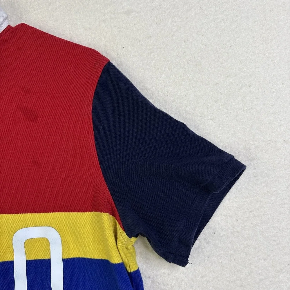 Polo Ralph Lauren Hi Tech Limited Edition Rugby Shirt Size M Spell Out oil spots